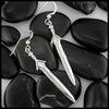 Sterling Silver Sword Drop Earrings