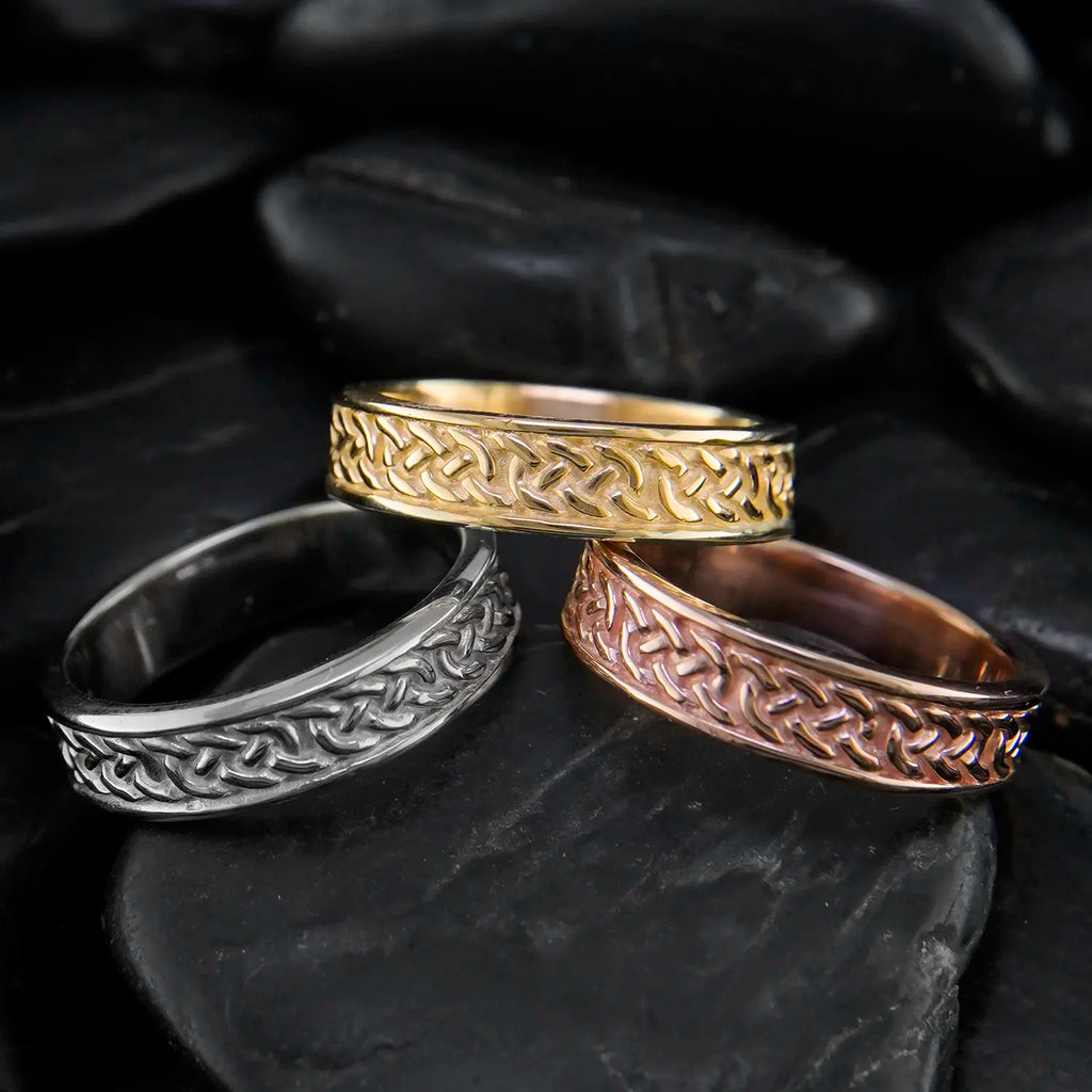 Modern Josephine's Knot Ring in 14K Rose, White, and Yellow Gold