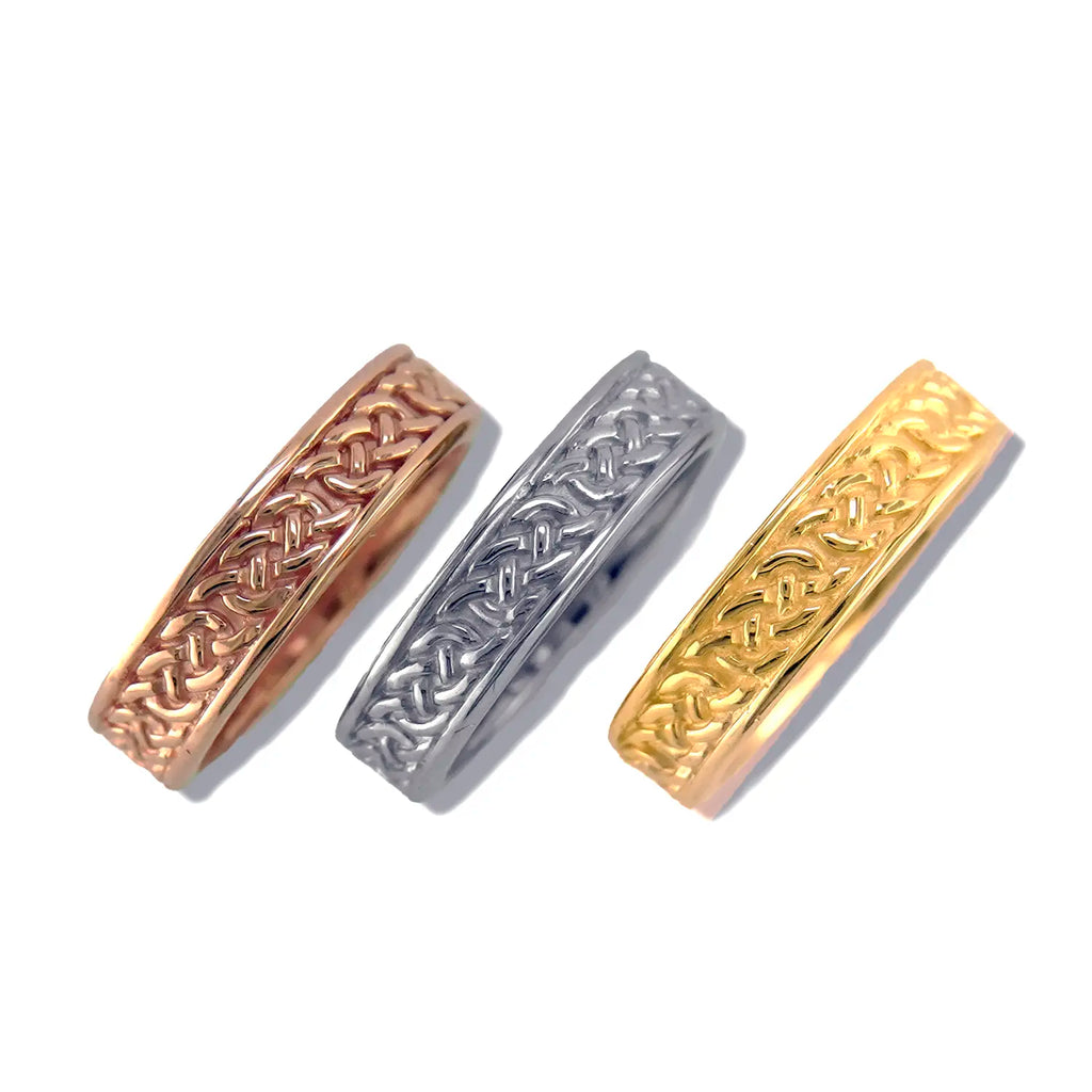 Modern Josephine's Knot Ring in 14K Rose, White, and Yellow Gold
