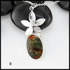 Moss Agate flower Pendants in Sterling Silver- Pendant B
