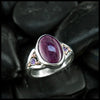 Custom Ruby Zoisite and Purple Sapphire Ring