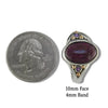 Custom Ruby Zoisite and Purple Sapphire Ring