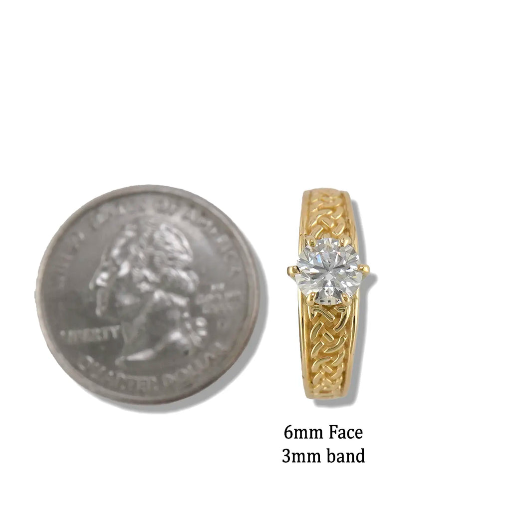 Lab Diamond Tapered Knot Ring