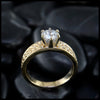 Lab Diamond Tapered Knot Ring