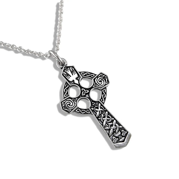 Sterling Silver Small Trinity Celtic Cross Pendant