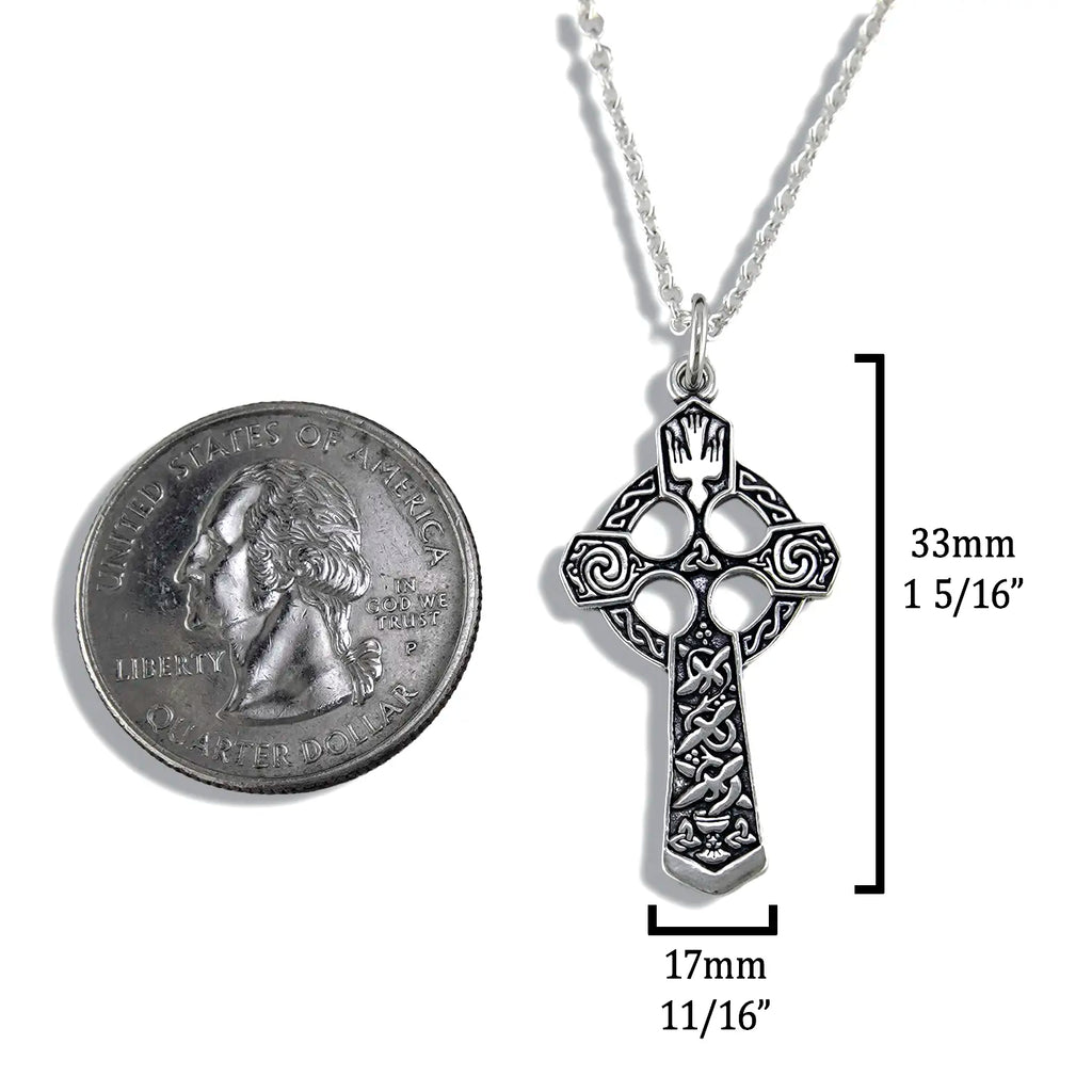 Sterling Silver Small Trinity Celtic Cross Pendant