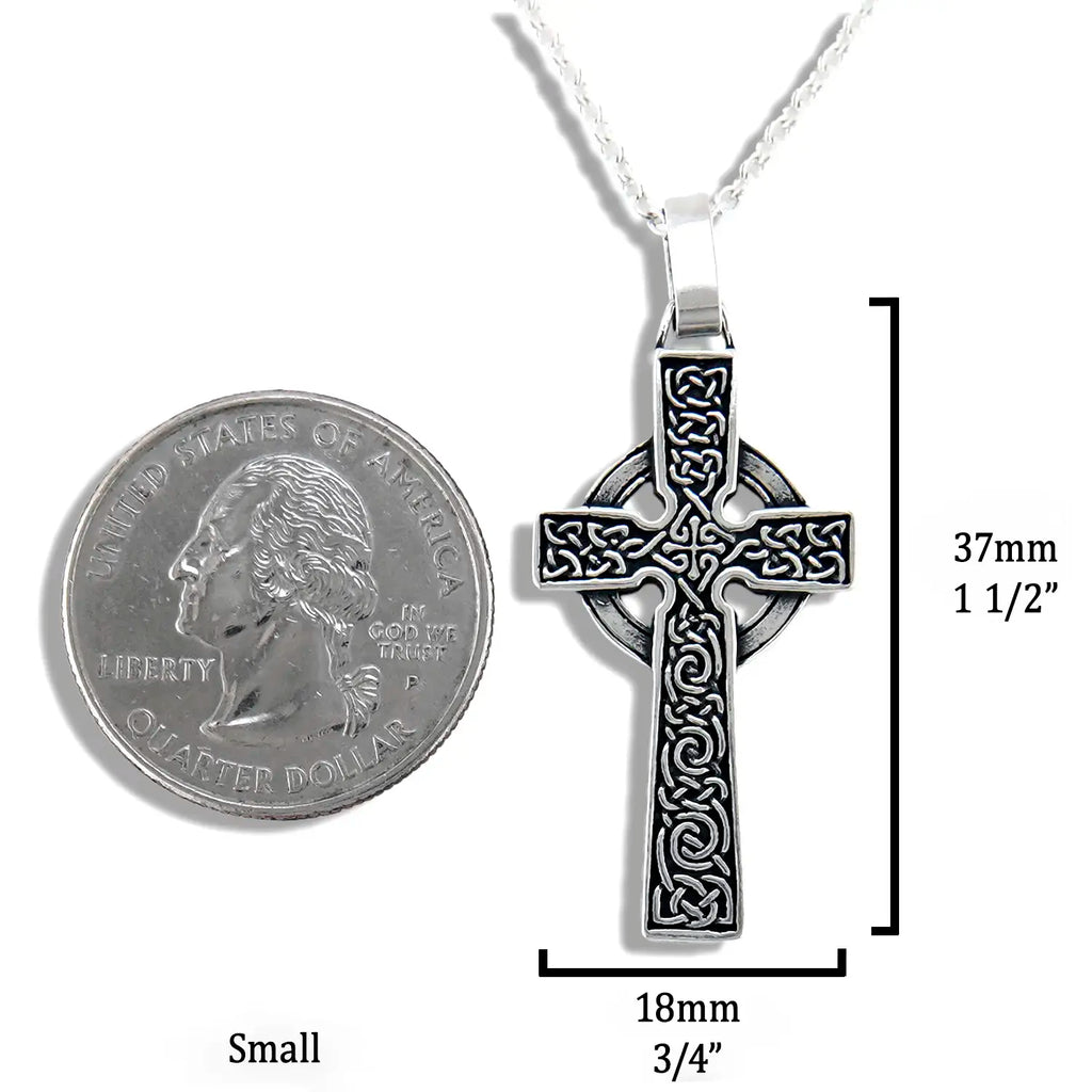 Sterling Silver Adomnan Celtic Cross Pendant