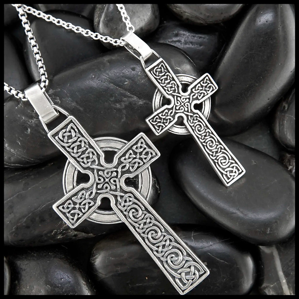 Sterling Silver Adomnan Celtic Cross Pendant