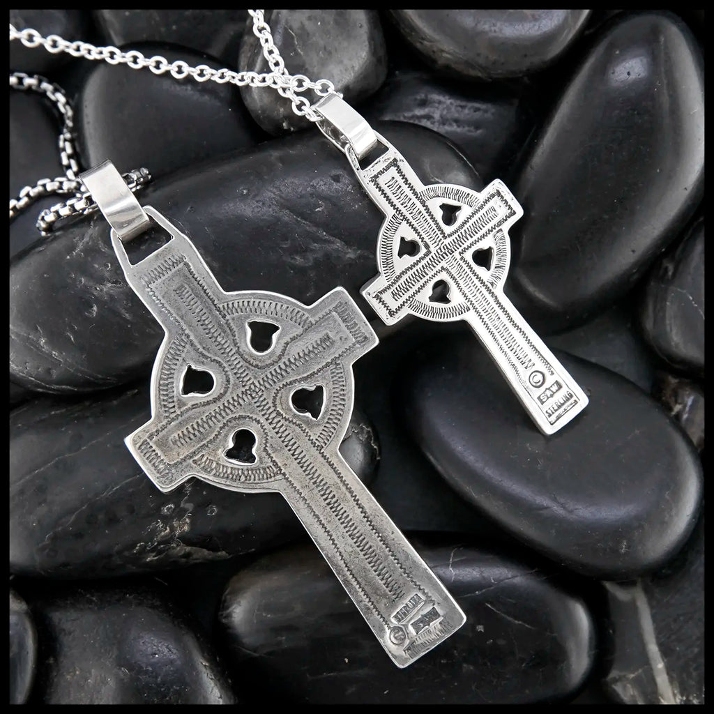 Sterling Silver Adomnan Celtic Cross Pendant