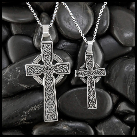 Sterling Silver Adomnan Celtic Cross Pendant