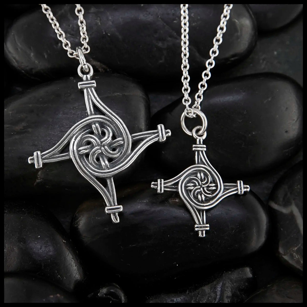 St. Brigid's Spiral Cross Pendant in Sterling Silver – Walker