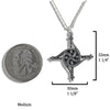 Medium St. Brigid's Spiral Cross in Sterling Silver