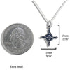 Extra Small St. Brigid's Spiral Cross in Silver