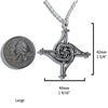 Large St. Brigid's Spiral Cross Pendant in Sterling Silver