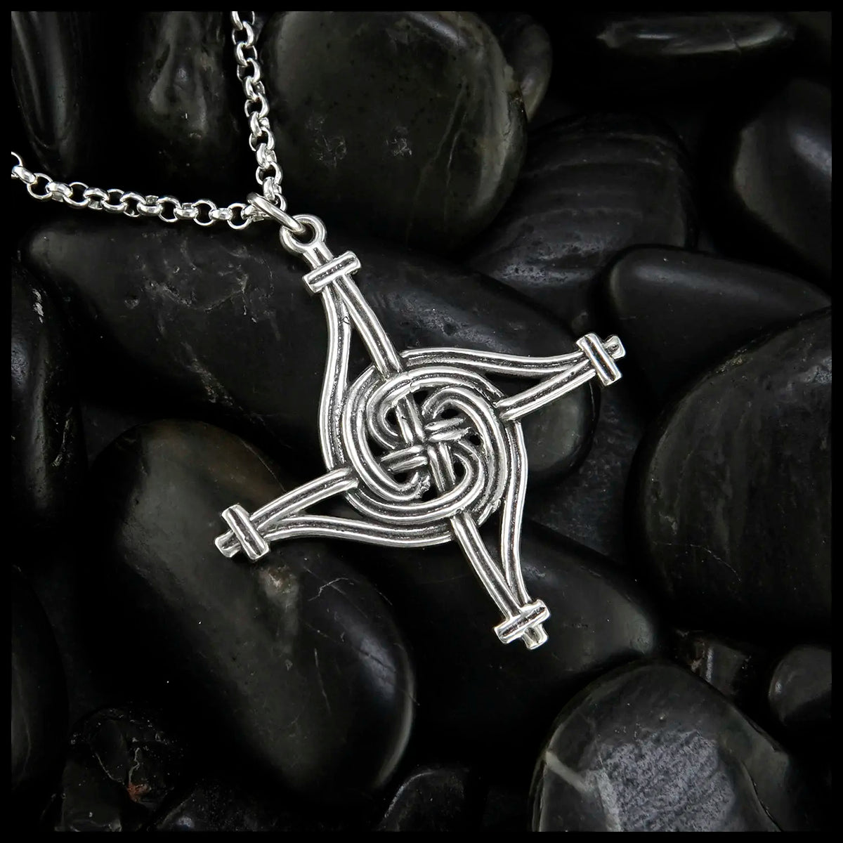 Large St. Brigid's Cross Pendant in Sterling Silver – Walker