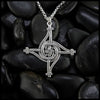 Large St. Brigid's Spiral Cross Pendant in Sterling Silver