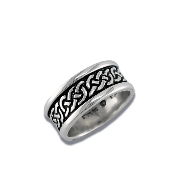Wide Josephine's Knot Band in Silver