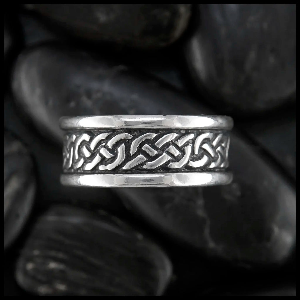 Wide Josephine's Knot Band in Silver