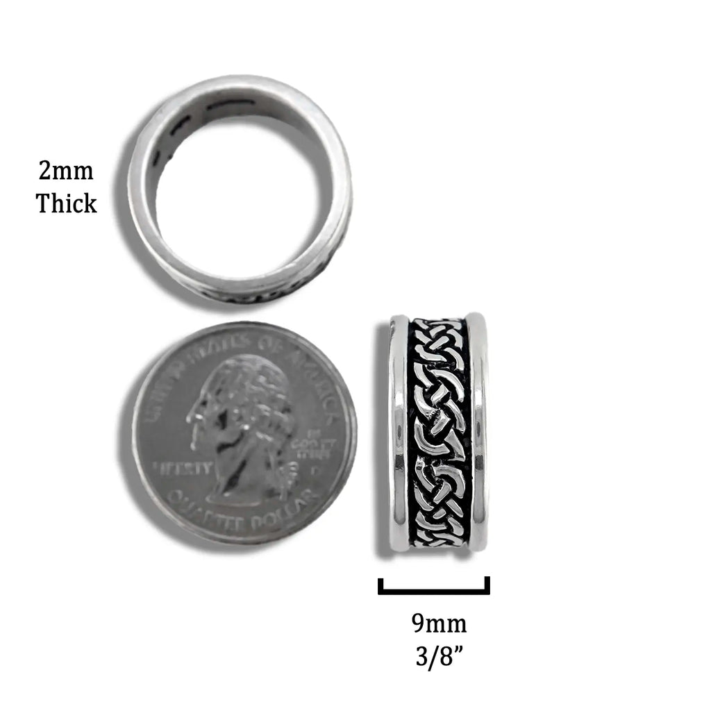 Wide Josephine's Knot Band in Silver