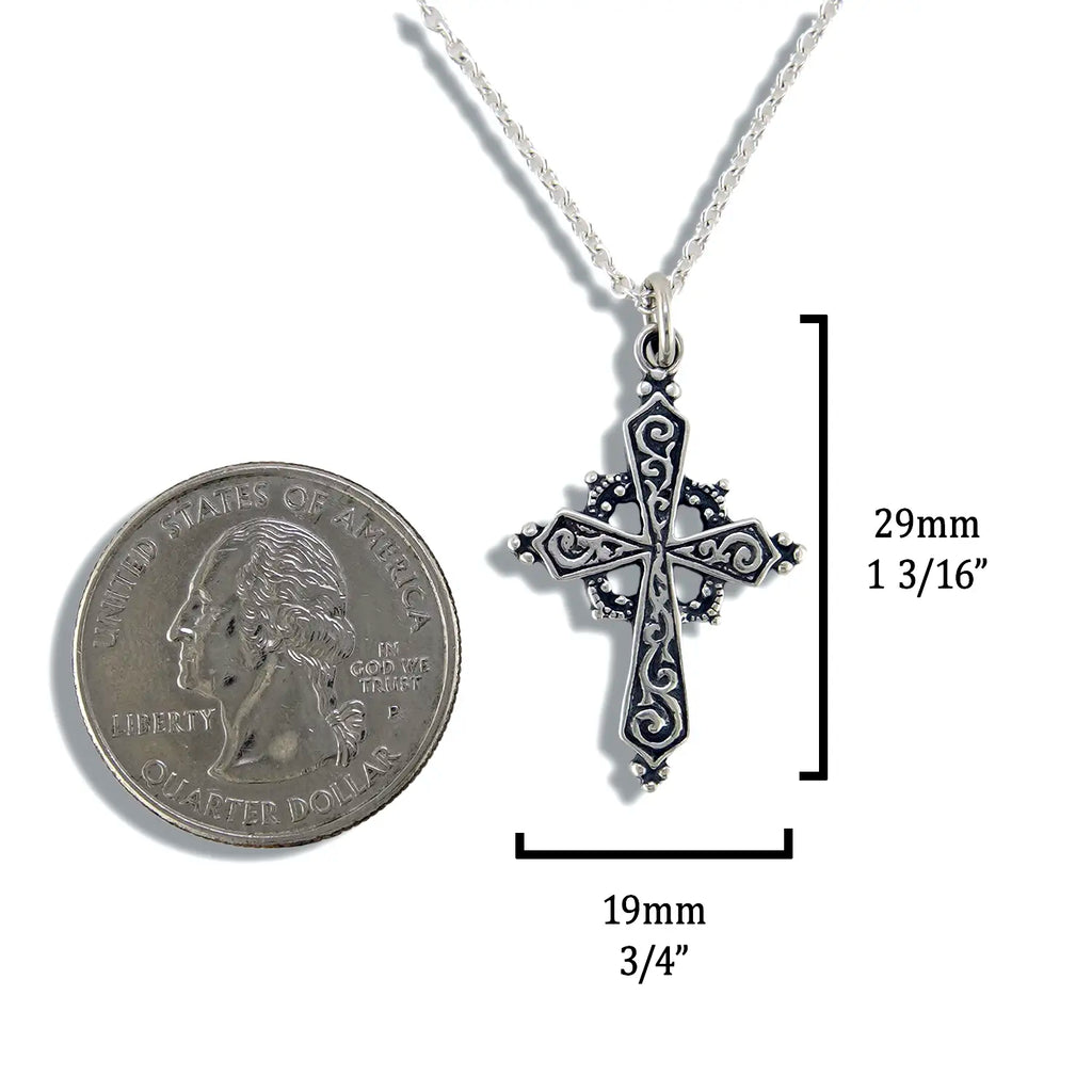 Early Christian Celtic Cross Pendant in Sterling Silver
