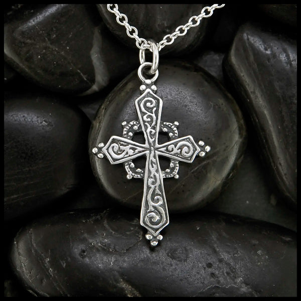 Early Christian Celtic Cross Pendant in Sterling Silver