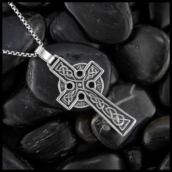 Sterling Silver St Patrick's Celtic Cross Pendant