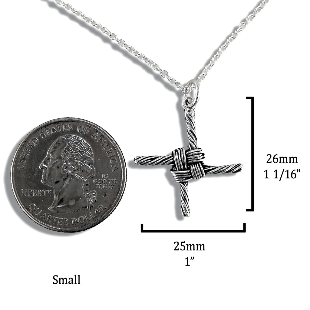 St. Brigid Cross Pendant in Sterling Silver