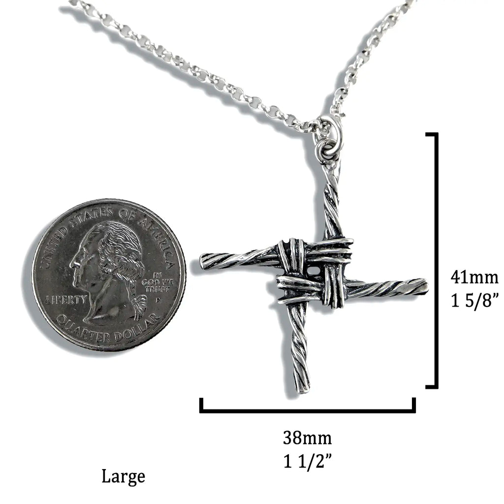 St. Brigid Cross Pendant in Sterling Silver
