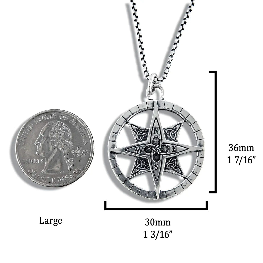 Celtic Compass Pendants in Sterling Silver