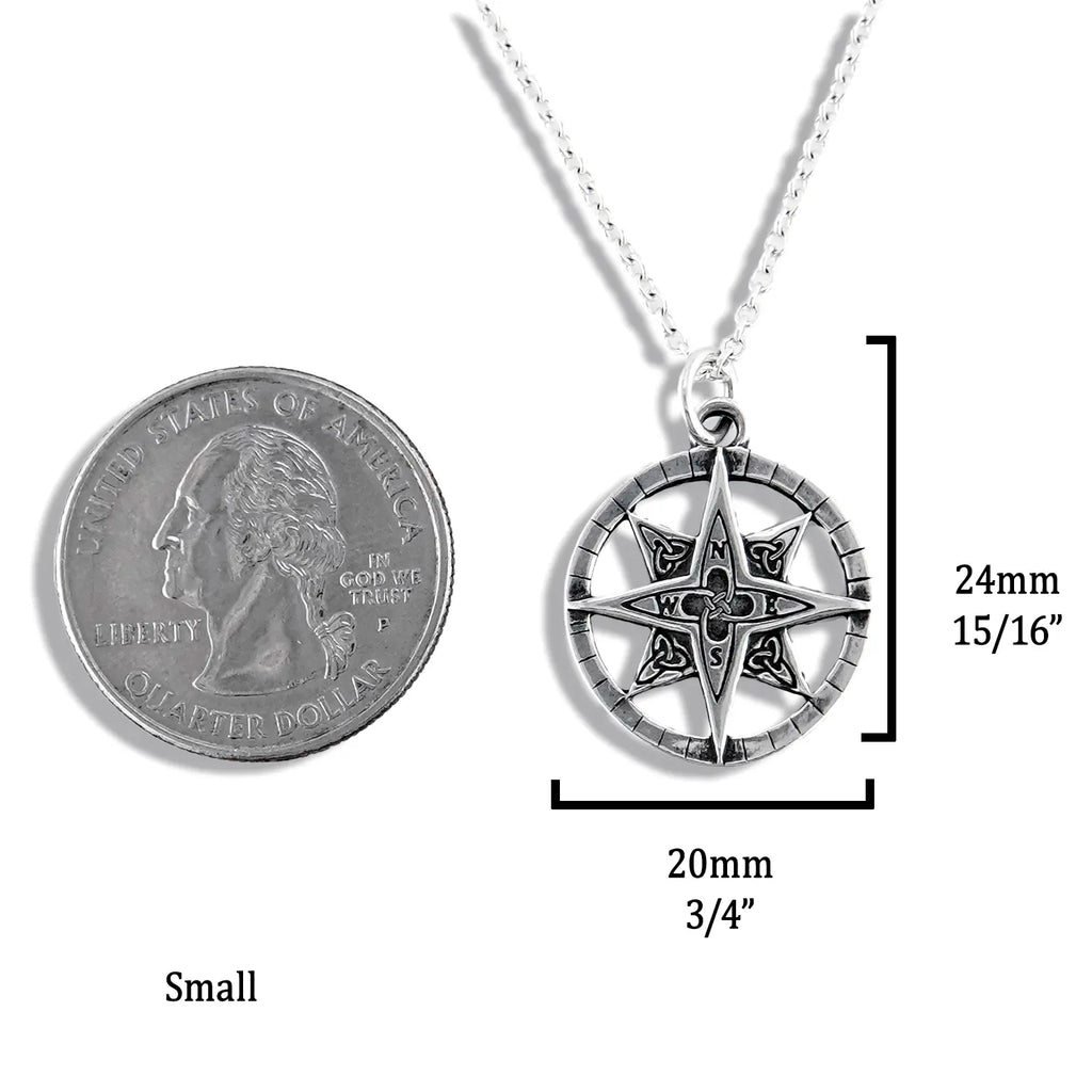 Celtic Compass Pendants in Sterling Silver