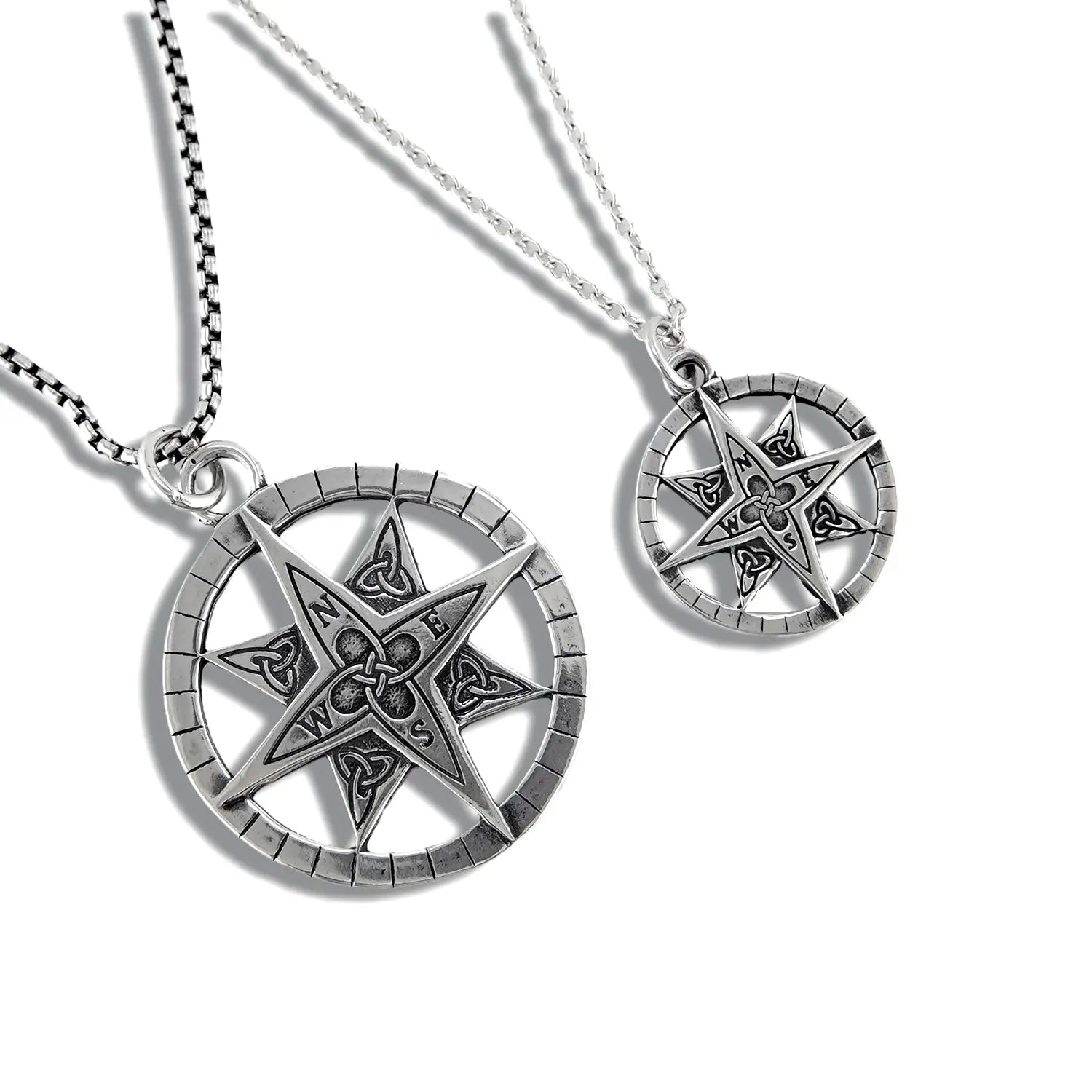 Celtic Compass Pendants in Sterling Silver dimensions