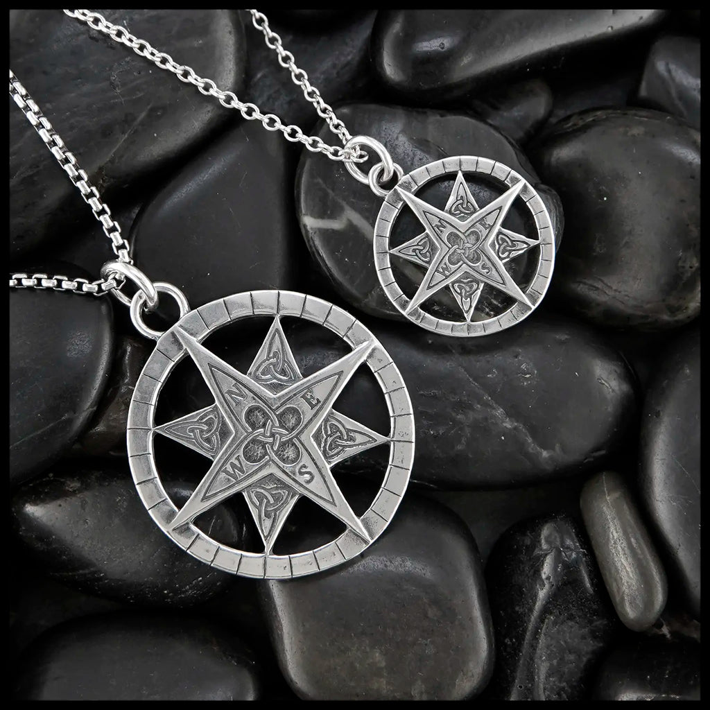 Celtic Compass Pendants in Sterling Silver