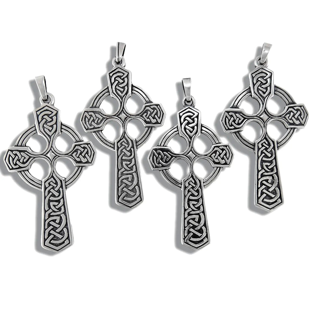 Trinity Celtic Cross Pendant in Sterling Silver