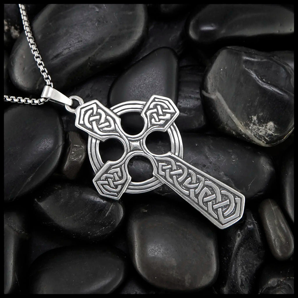 Trinity Celtic Cross Pendant in Sterling Silver