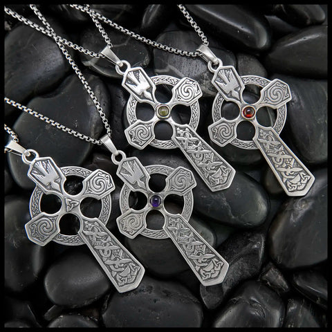 Trinity Celtic Cross Pendant in Sterling Silver