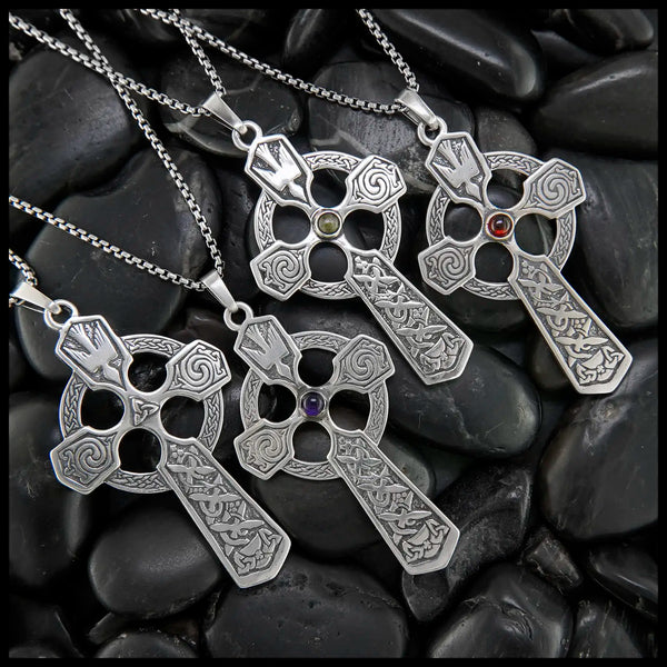 Trinity Celtic Cross Pendant in Sterling Silver