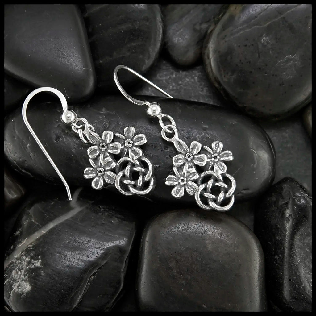 Josephine's Forget Me Knot Drop Earrings in Sterling Silver