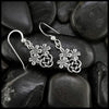 Josephine's Forget Me Knot Drop Earrings in Sterling Silver