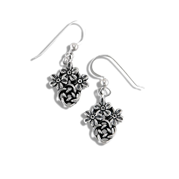 Josephine's Forget Me Knot Drop Earrings in Sterling Silver