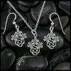 Josephine's Forget Me Knot Pendant and Earring Set in Sterling Silver