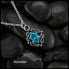 Weaving Celtic Birthstone Pendant in Sterling Silver- December