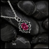 Weaving Celtic Birthstone Pendant in Sterling Silver- July