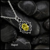 Weaving Celtic Birthstone Pendant in Sterling Silver- August