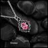 Weaving Celtic Birthstone Pendant in Sterling Silver- October