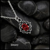 Weaving Celtic Birthstone Pendant in Sterling Silver- January