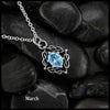 Weaving Celtic Birthstone Pendant in Sterling Silver- March