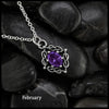 Weaving Celtic Birthstone Pendant in Sterling Silver- February