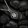 Weaving Celtic Birthstone Pendant in Sterling Silver- April