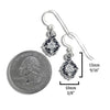 Woven Celtic Birthstone Drop Earrings in Sterling Silver