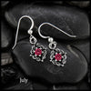 Woven Celtic Birthstone Drop Earrings in Sterling Silver